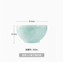 Ljojo 4.5-inch Plum Blossom Ceramic Dining Bowl for High-Temperature Tableware