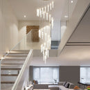 LED Crystal Chandelier: Modern Villa Hanging Light for Hotel Lobby & Staircase - Ljojo