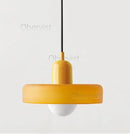 Bauhaus Glass Pendant Light Orange/White Chandelier for Living Room by Ljojo