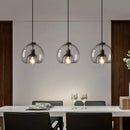 Nordic Glass Pendant Light for Living Room | Ljojo Smoke Gray Chandelier for Kitchen Island