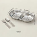 Ljojo Kids Stainless Steel Divided Food Plate with Cute Pattern