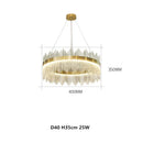 Glass Led Pendant Light Dining Room Chandelier Lustre Metal Suspension Lamp - Ljojo