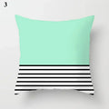 Ljojo Mint Green Blue Geometric Cushion Cover Modern Home Decor