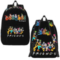 Ljojo Mickey Mouse Canvas Backpack: Large Capacity School Bag for Kids