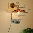 Ljojo LED Copper Glass Wall Light Fixture Retro Style Mirror Bar Lamp