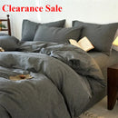 Ljojo 100% Cotton Yarn-Dyed 4-Piece Duvet Set - Ultra-Soft Bedding