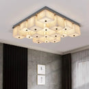 Ljojo Marble Alabaster Ceiling Lamp: Modern, Simple, All-Copper for Living Room, Bedroom, Study, Dining Room