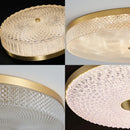 Ljojo Light Luxury LED Round Acrylic Ceiling Lamp for Bedroom Living Room