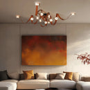 Italian Minimalist LED Chandelier Lighting for Living Room Stairwell by Ljojo