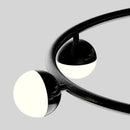 Ljojo Modern Ring Led Pendant Lights Living Room Chandelier Black Decoration Lighting