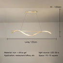 Ljojo LED Strip Chandelier - Nordic Minimalist Design - Modern Kitchen & Bedroom Pendant Light