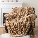 Ljojo Luxe Dual Sided Plush Faux Rabbit Fleece Throw Blanket