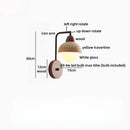 Ljojo LED Wall Lamp Yellow Travertine White Glass Living Room Bathroom Mirror Light