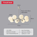 Nordic Living Room Chandelier Glass Ball Ceiling Lamp by Ljojo