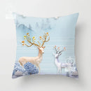 Christmas Deer & Rabbit Winter Pillow Case - Ljojo Home Decor Collection