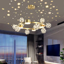 LED Iron Glass Chandelier Modern Creative Art Decor Home Lighting Fixtures Ljojo