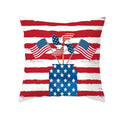Ljojo LOVE USA Patriotic Letters Decorative Cushion Cover - Cartoon Style Home Decor Pillowcase