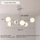 Ljojo French Medieval Style LED Pendant Light: High-End Nordic Round Glass Ball Chandelier