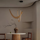 Wabi Sabi Solid Wood Chandelier Pendant Lamp for Living Dining Room by Ljojo
