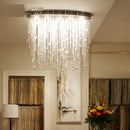 Ljojo LED Crystal Chandelier, Luxury Oval Design for Dining, Living, Restaurant, Shop