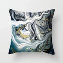 Ljojo Marble Ocean Sea Pattern Polyester Throw Pillow Cover - Home Sofa Decor