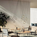 Nordic Ring Metal LED Pendant Lights Stylish Industrial Chandeliers for Homes Café Bar Hotel by Ljojo