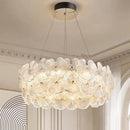 Ljojo Luxury Lotus Leaf Glass Chandelier LED Light Fixture