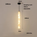 Italian Marble Pendant Light: Modern Minimalist Luxury Dining Table & Bar Island Strip Light by Ljojo