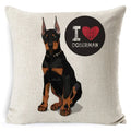Dog Breed Cotton Linen Cushion Cover Set by Ljojo: Bull Terrier to Chihuahua & More