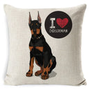 Dog Breed Cotton Linen Cushion Cover Set by Ljojo: Bull Terrier to Chihuahua & More