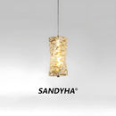 Ljojo Crystal Pendant Light Chandelier Modern Stylish Lighting Fixture for Bedroom Hallway Decor