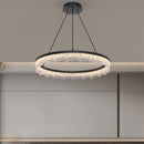 Ljojo Modern Luxury Ring Chandelier Hanging Lamp for Living Room Bedroom Kitchen Island