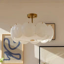 Ljojo Minimalist Glass Ceiling Light Modern Indoor Lamp for Home Decor Bedroom Living Room