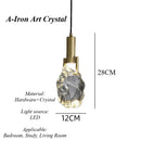 Ljojo Modern Crystal Chandelier LED Pendant Light Elegant Home Decor Hanging Lamp