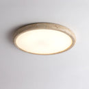 Ljojo 38CM Round Yellow Stone LED Ceiling Lamp for Bedroom and Corridor