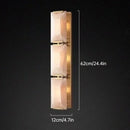 Ljojo LED Copper Marble Wall Lamp for Villa Living Room Corridor Lighting