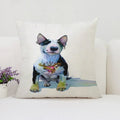Bull Terrier Art Anime Pillow Cover 40x40 Ljojo Home Decor Throw Pillow