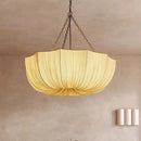 2026 Japanese Iron Chain Ceiling Lamp Retro Fabric Chandelier for Living Room by Ljojo