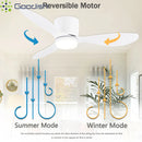Modern Mute DC Motor 3-Color Dimmable Ceiling Lamps 6-Speed LED Chandelier for Living Room by Ljojo