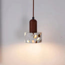 LED E27 Stone Pendant Lamp Wood Hanging Light for Bedroom - Ljojo