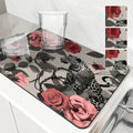 Ljojo Leopard Kitchen Drying Mat - Quick Dry Antiskid Tableware Mat
