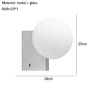 Ljojo Minimalist Black Chrome Wall Sconce with White Glass, G9 Bulb
