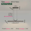 Ljojo LED Strip Chandelier for Restaurant Tea Room Office Bar Bedroom Living Dining