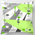 Colorful Blocks Geometric Abstract Pattern Cushion Cover by Ljojo
