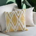 Ivory Tassel Cushion Cover - Moroccan Style Tuft - Ljojo Brand