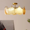 Ljojo Modern Glass LED Chandelier: Creative French Design for Living Dining Room Decor
