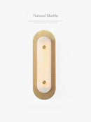 Ljojo Marble Bedroom Bedside Lamp: Minimalist Copper Wall Light for Living Room and Foyer