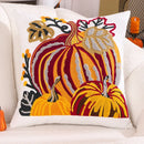 Embroidered Pumpkin Halloween Pillowcase by Ljojo - Cotton Throw Cushion Cover