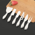 Ljojo Matte Silver Stainless Steel Cutlery Set - 6Pcs Butter Cheese Slicer Cutter