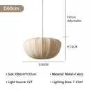 Japanese Wabi Sabi Retro Fabric Pendant Light Chandelier for Living Room by Ljojo